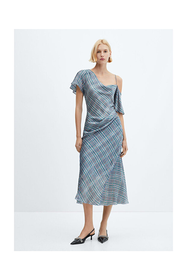 Satin check midi-skirt - 10