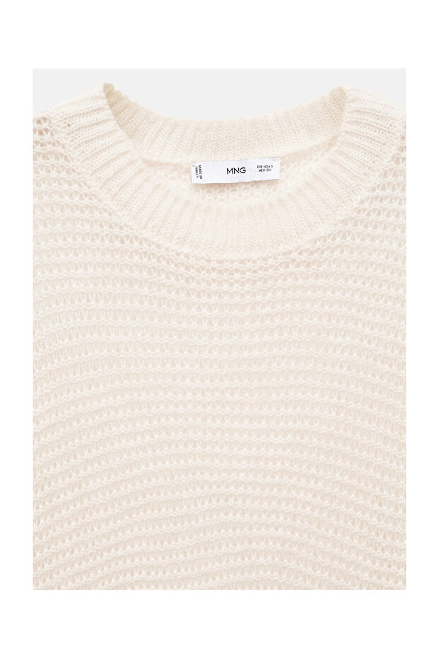 Oversized openwork sweater - 5