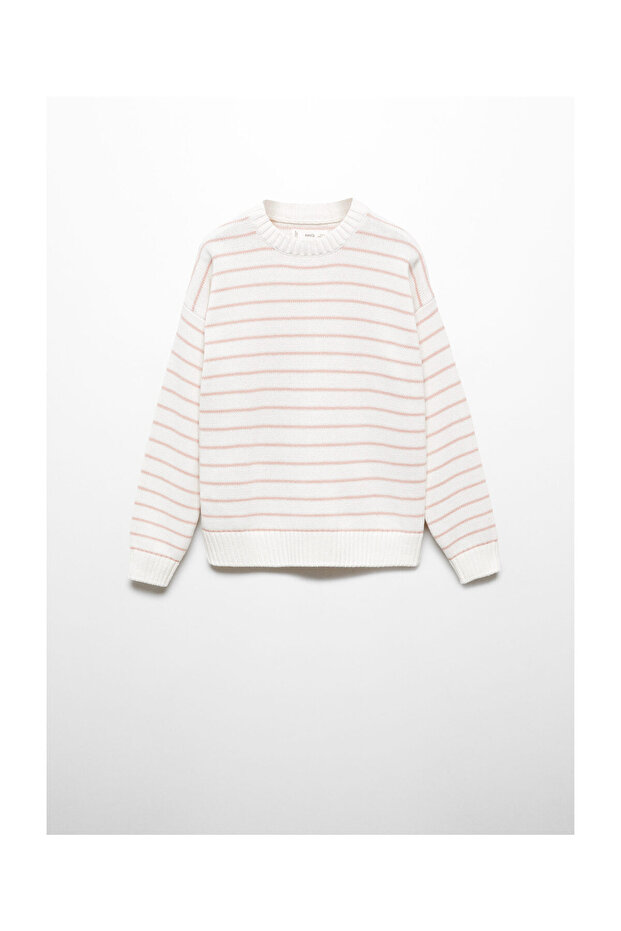 Gestreifter Pullover aus Baumwollmischung - 1