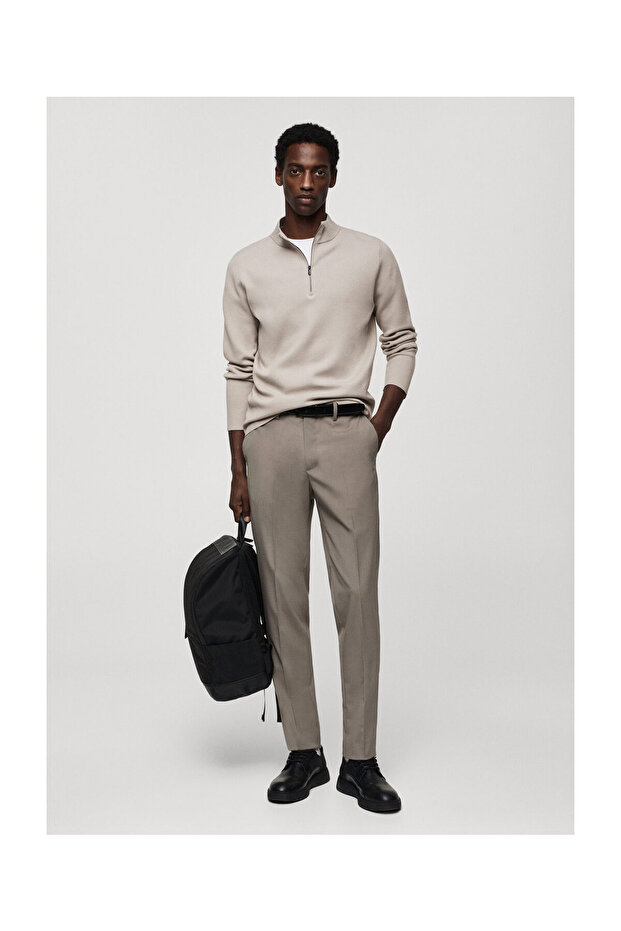 Zipped high collar sweater - 8