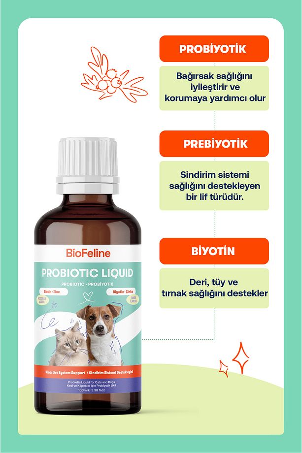 Kedi ve Köpekler İçin Sıvı Probiyotik – 100 ml - 3