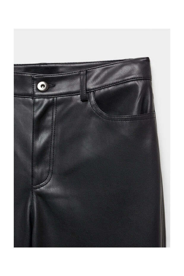 Leather-effect straight trousers - 10