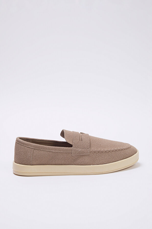 Vizon Süet Erkek Loafer Ayakkabı TAKSS25LA00019 - 2