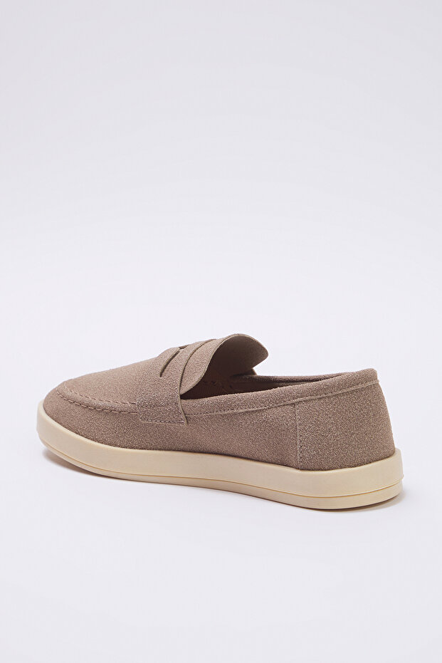Vizon Süet Erkek Loafer Ayakkabı TAKSS25LA00019 - 4