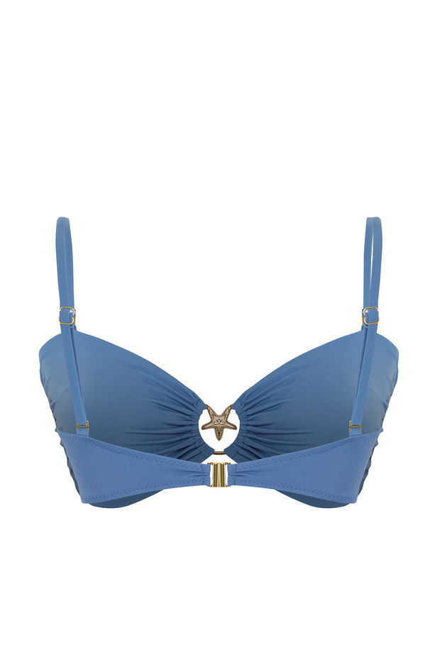 Mavi Yıldız Aksesuar Detaylı Askılı Büyük Beden Bikini Üstü TBBSS25CT00003 - 14
