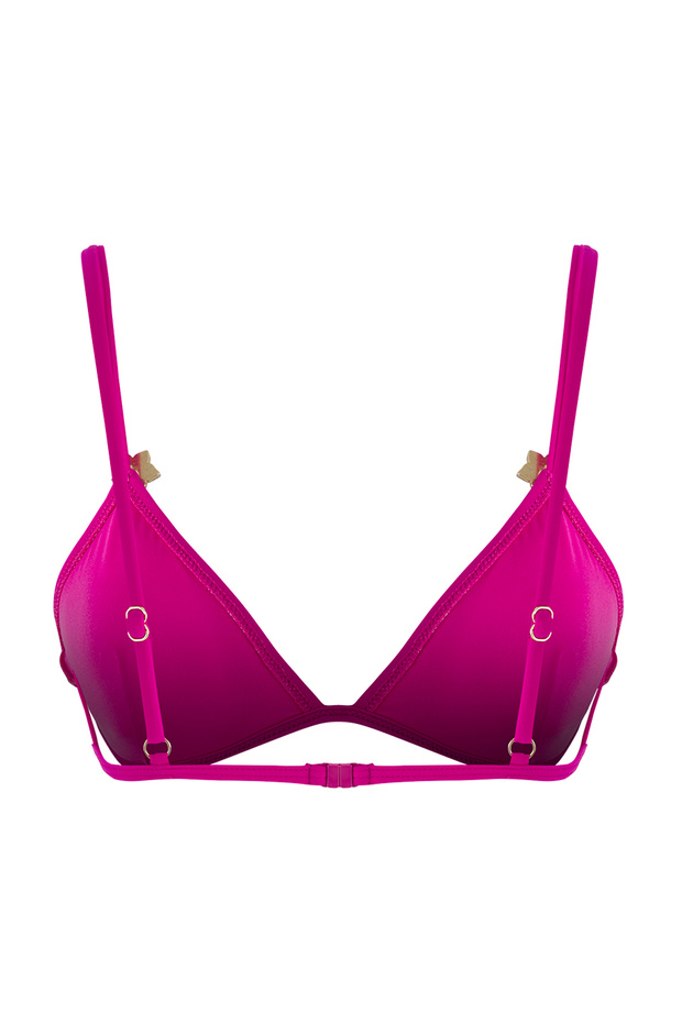 Fuşya Aksesuarlı Üçgen Kaplı Bikini Üstü TBESS25BU00033 - 10