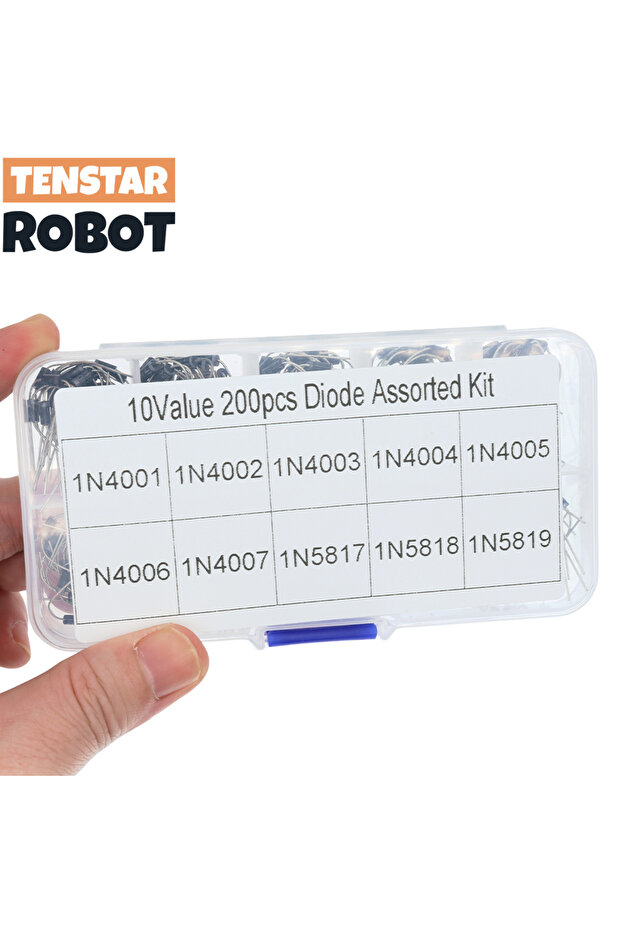 200 قطعة 10 القيم المعدل ديود مجموعة متنوعة 1N4001 1N4002 1N4003 1N4004 1N4005 1N4006 1N4007 1N...