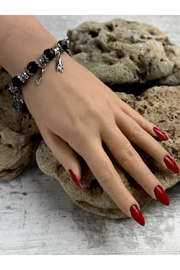 Boho taşlı bileklik - 2