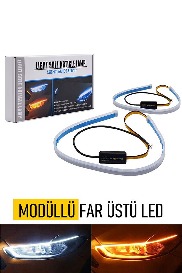 Far Üstü Modüllü Led Kayar Sinyalli 60cm - 1