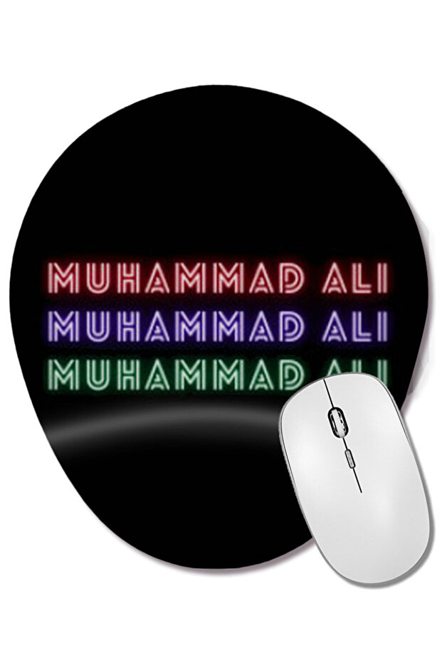لوحة ماوس بيضاوية مع دعم للمعصم من محمد علي