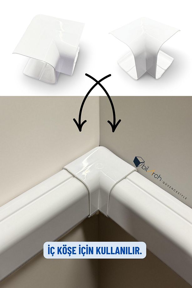 Klima Kanalı İç Köşe Aparatı 75x60 mm - 2