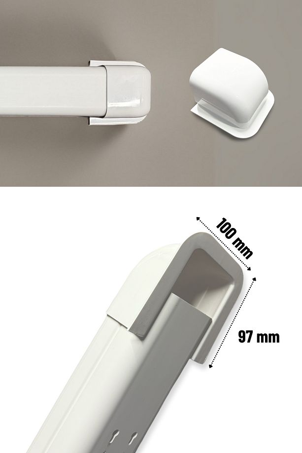 Klima Kanalı Dış Uç Duvar Geçisi  Aparatı 75x60 mm - 2