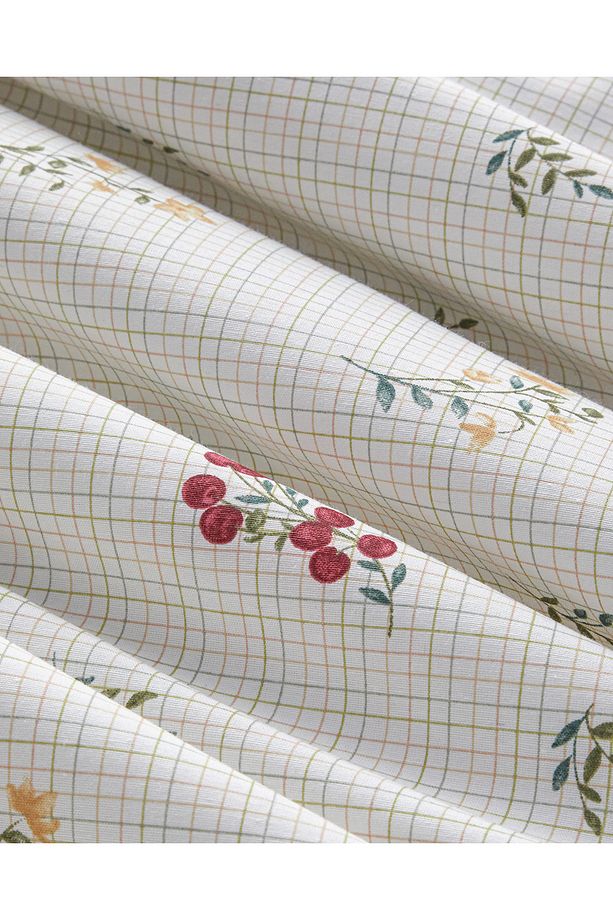 Delicate Spring Kolay Ütülenir Tek Kişilik Nevresim Takımı 160x220 cm Yeşil – Kırmızı - 6