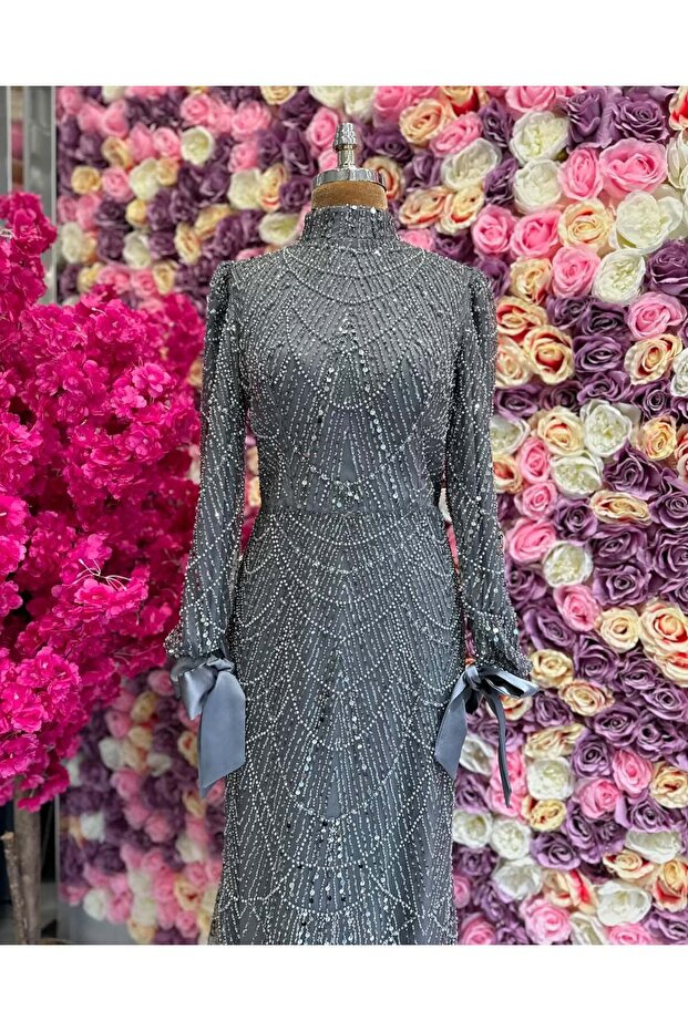 taşlı tesetür abiye - 2