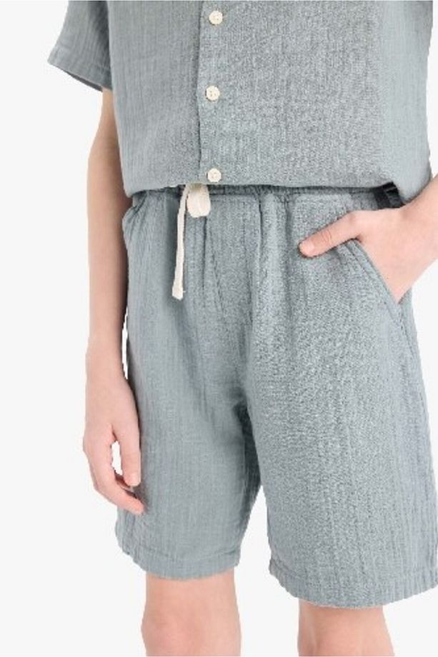 Erkek Çocuk Beli Lastikli Müslin Şort Z5370A625HS - 5