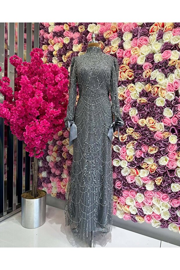 taşlı tesetür abiye - 1