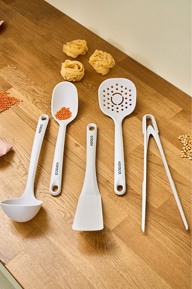 Chef's Star 5 Parça Servis Seti Krem - 5