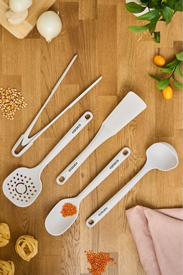 Chef's Star 5 Parça Servis Seti Krem - 1