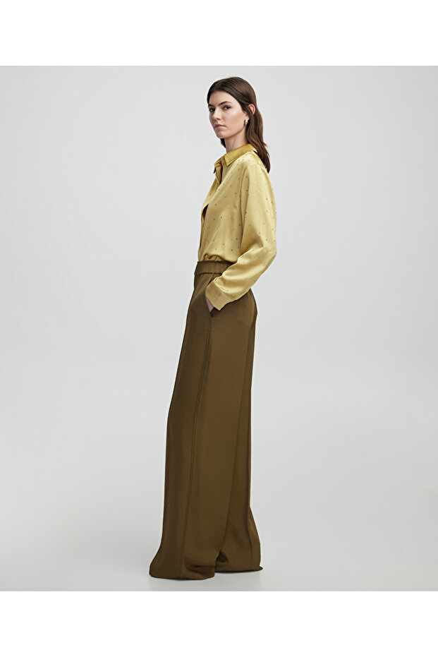 Elastik bel pantolon - 5