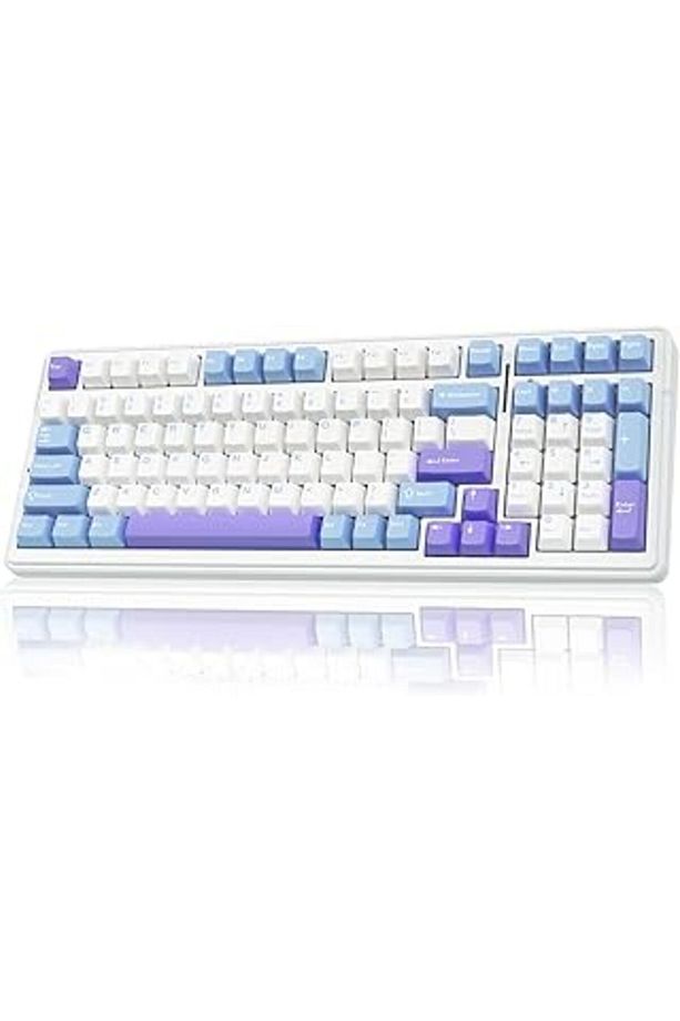 Aula F99 3 Modlu Rgb Hot Swap Mekanik Linear Graywood V3 Switch Kablosuz Makrolu Klavye Lila - 1