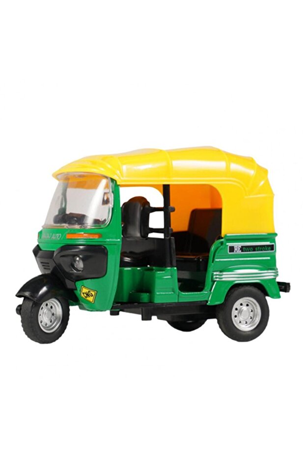 YELLOW 1:14 Tricycle Model Alloy with Sound and Light Pull Back Car Model Toy Motorcycle Model Toys
