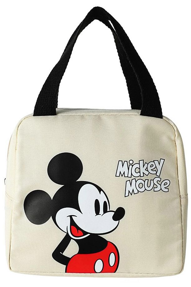 Mickey Mouse Lisanslı Kare Yiyecek Çantası - Sarı - 1