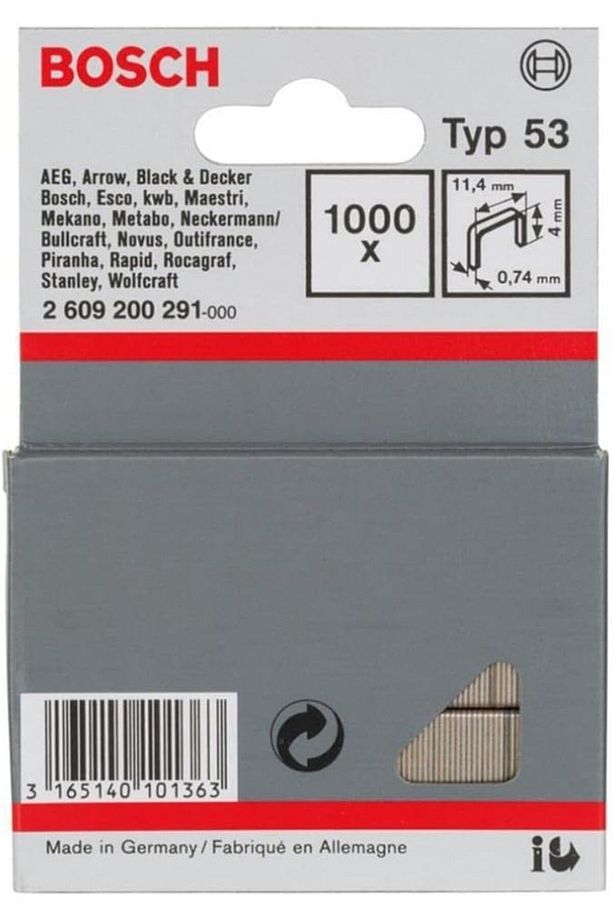 Zımba Teli Tip 53 11.4x0.74x4 Mm - 2609200291 - 1