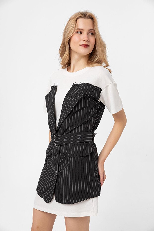 Rochie de damă în dungi - 4