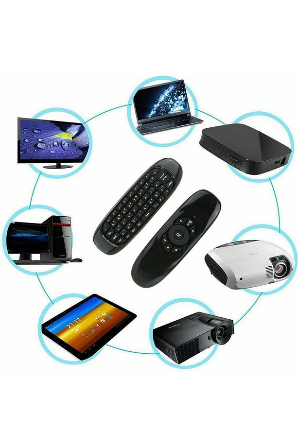 Klavyeli Wireless Air Mouse Kumanda / Bataryalı / Android Tv, Android Box, Bilgisayar, Projeksiyon - 2