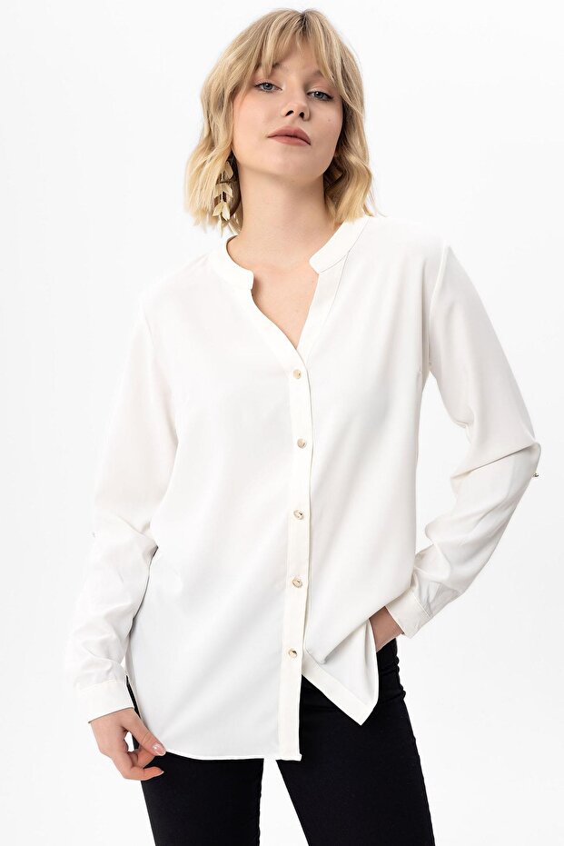 Women's Hakim Collar Shirt 255239 -