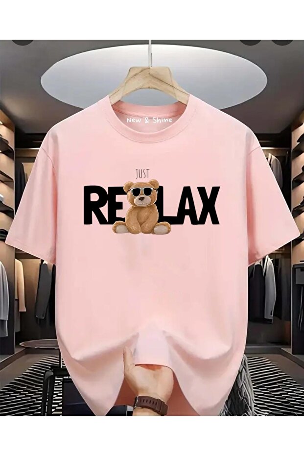 Relax Bear Printed Oversize T-Shirt