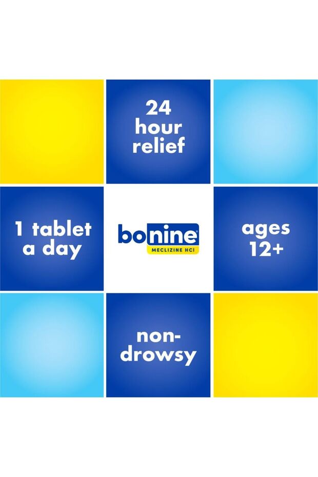 Non-Drowsy Bonine for Motion Sickness Relief - Meclizine HCI 25mg, 16ct Raspberry Chewable Tablets - 5