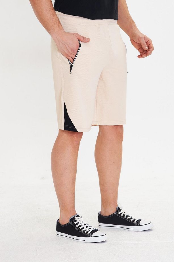 Erkek Polycotton Şort Ekru 6048-E - 3