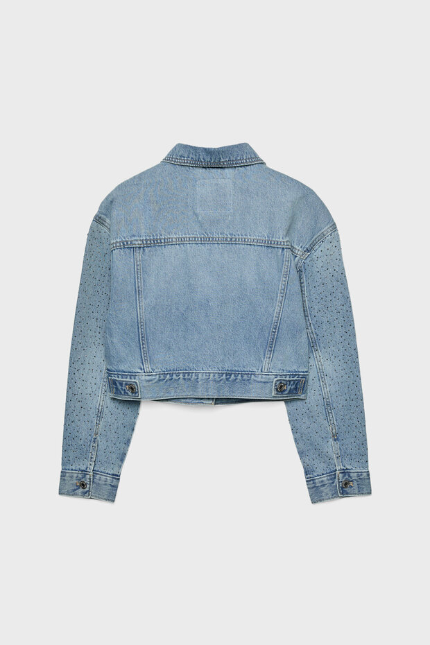 Shimmer denim jacket - 6