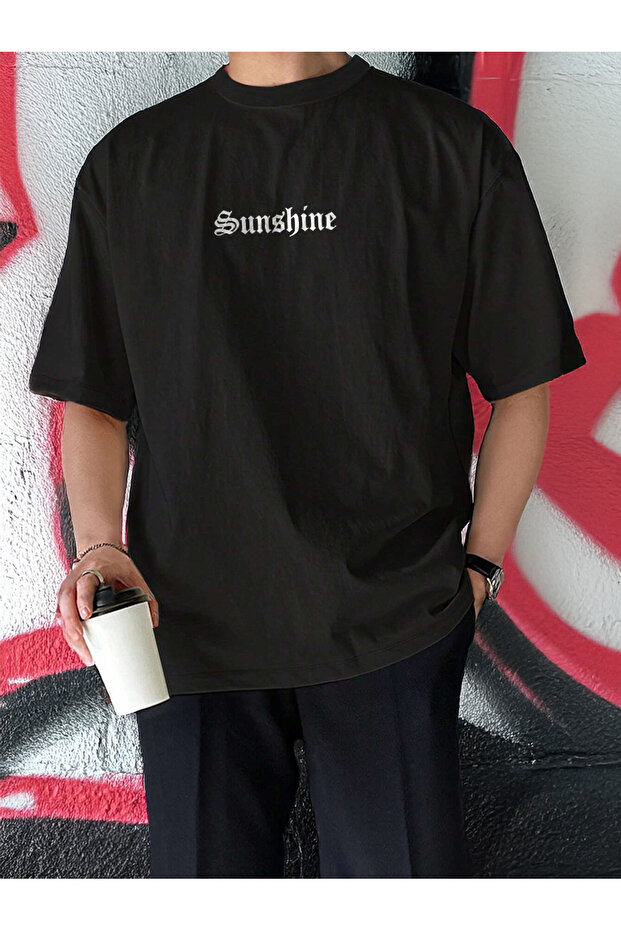 Sunshine Front Printed Men'S-Women's Oversize Crew Neck Seasonal T-Shirt