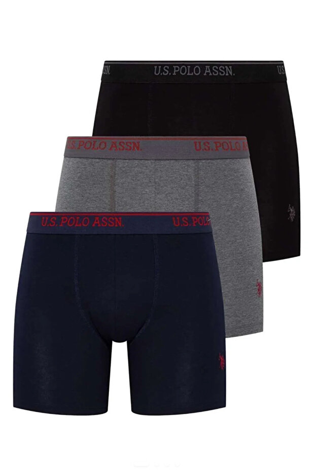 Men'S, Licensed, Uspa, 3-Piece Long Leg Boxer Set (Boxed)
