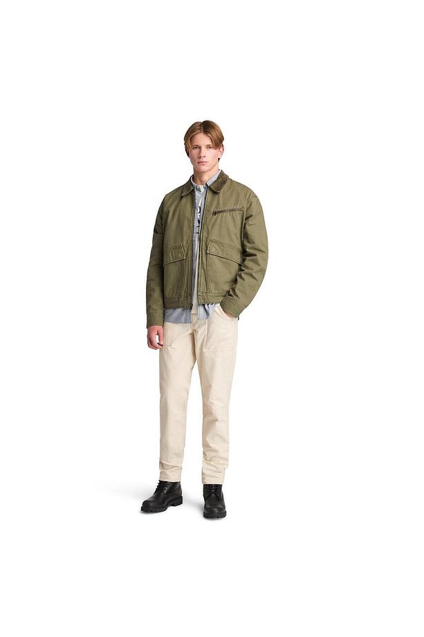 Strafford Washed Canvas Erkek Yeşil Ceket TB0A5TGFA581 - 4