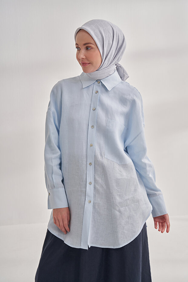 وشاح بنمط سلسلة من القطن - فضي - 2