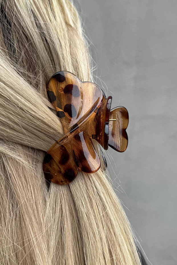 Cataramă maro cu model leopard - 1