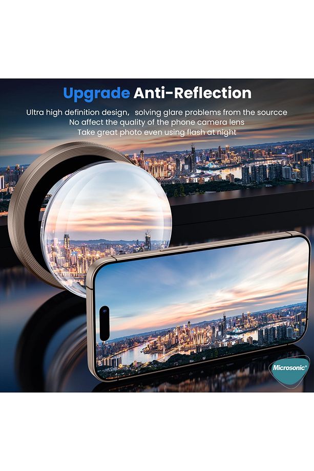 TECNO Camon 40 Pro Tekli Kamera Lens Koruma Camı Siyah - 4