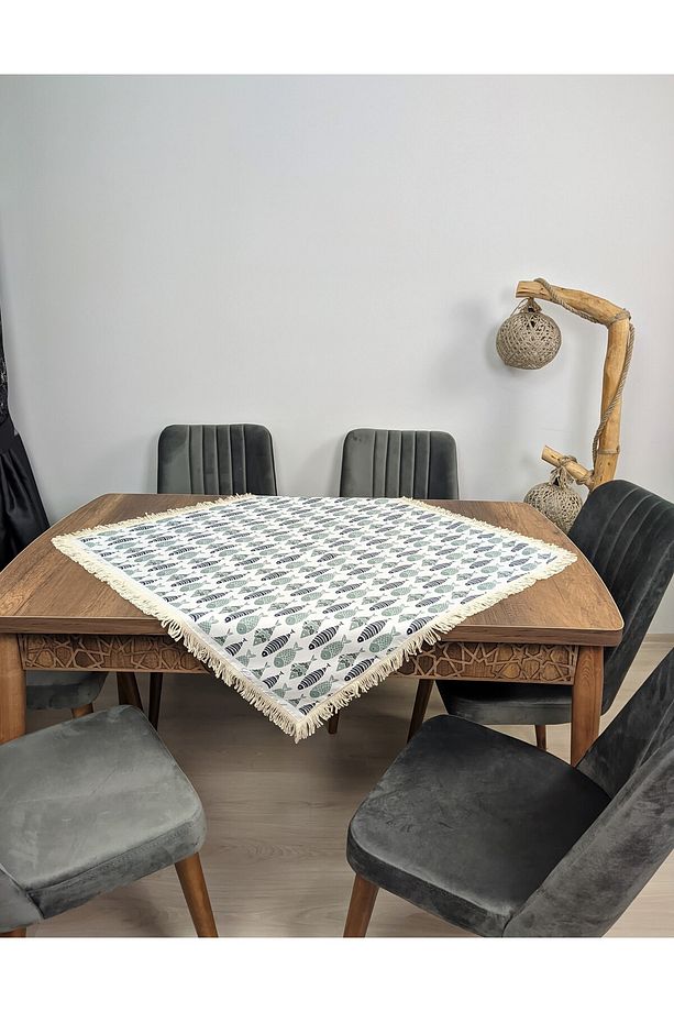 yeşil balık masa örtüsü balıklı dertsiz silinebilir - 2