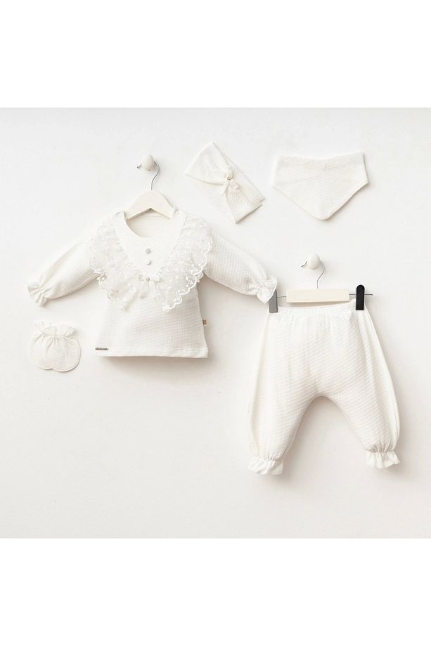 Miniycool 7076 Mnz Marka Lily Model Yeni Doğan Hastane Çıkışı Kız 5'li Set - 1