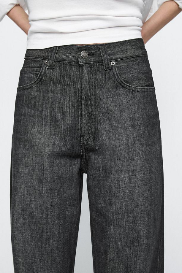 Yüksek bel geniş paça jean - 3