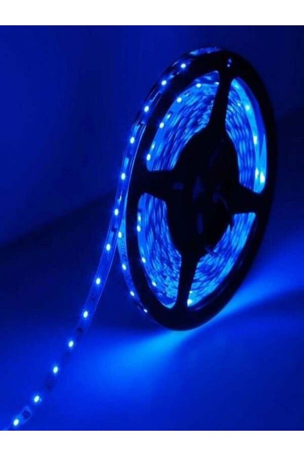 MAVİ Renk Yapışkanlı Iç Mekan Rulo Işıklı Şerit Led TRAFOSUZ - 5