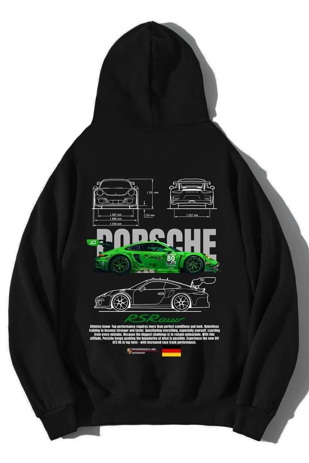 Unisex Oversize Rs Raw Green Hoodie