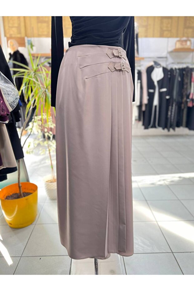 Bej Pantolon Etek - 2