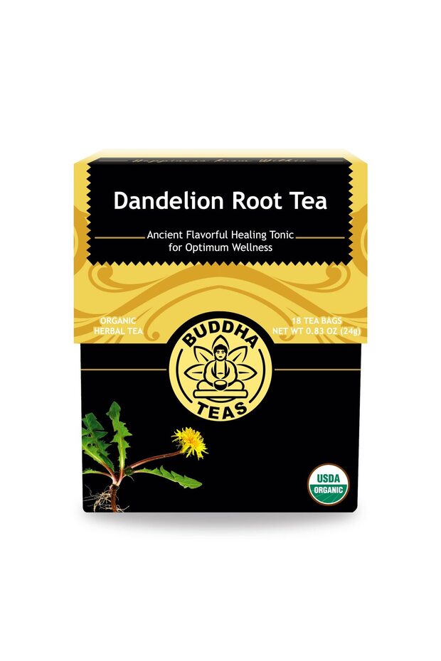 Organic Dandelion Root Tea - OU Kosher, USDA Organic, CCOF Organic, 18 Bleach-Free Tea Bags