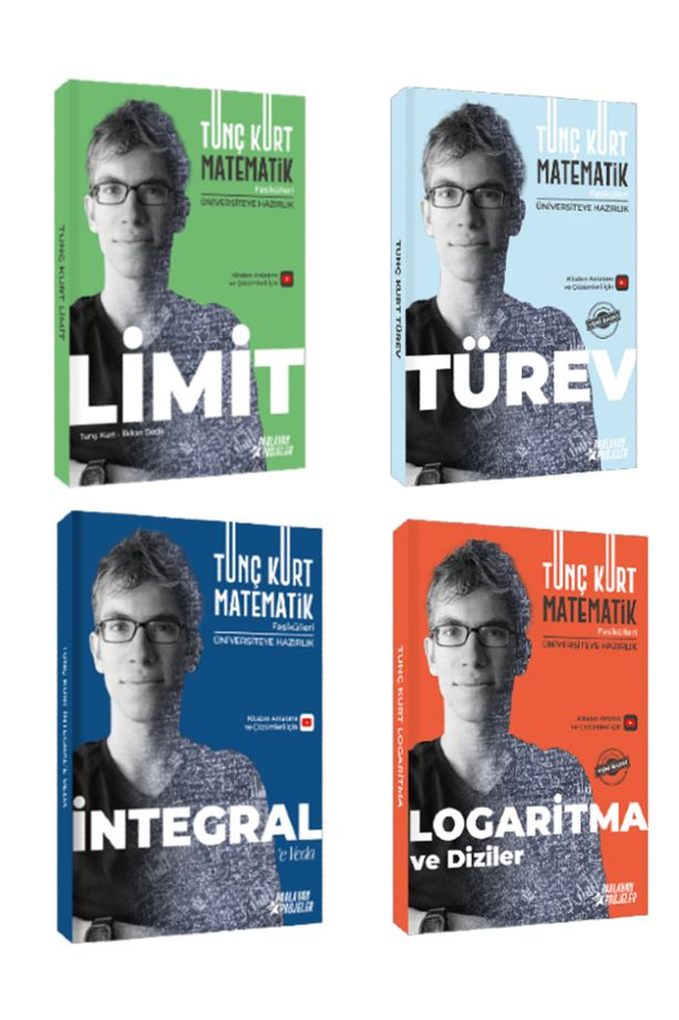 Tunç Kurt 2025 AYT Matematik Limit - Türev - İntegral - Logaritma 4lü Set - 1