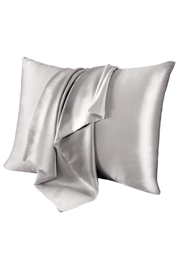 Gray Silk Pillowcase 100% 22 mm Mulberry Silk, Sleep Comfort for Skin and Hair (1 Piece, 50X70 cm)