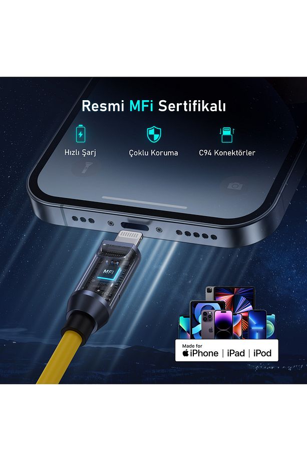 The Future Silky Type-c To Type-c Lightning 240w Uzayabilen 2.6m Süper Hızlı Şarj Kablo Seti - 4